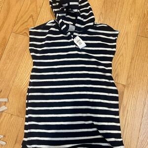 GAP Kids Blue and White Hooded Swim Coverup